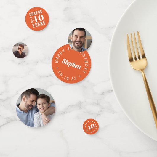 Confettis Jalon Anniversaire Multiphoto (Groupe)