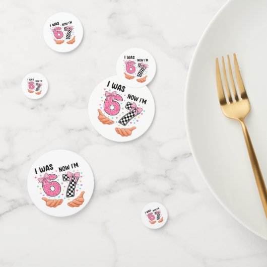 Confettis J'avais 6 ans maintenant j'ai 7 ans jolis chiffres (Groupe)