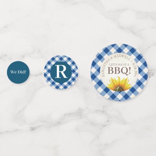 Confettis Je fais BBQ Fiançailles douche (Devant)