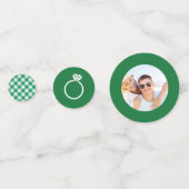 Confettis Je fais un BBQ Gingham Vert Mariage Shower (Derrière)