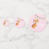 Confettis Joli Boulon rose d'anniversaire de Fox mignonne (Derrière)