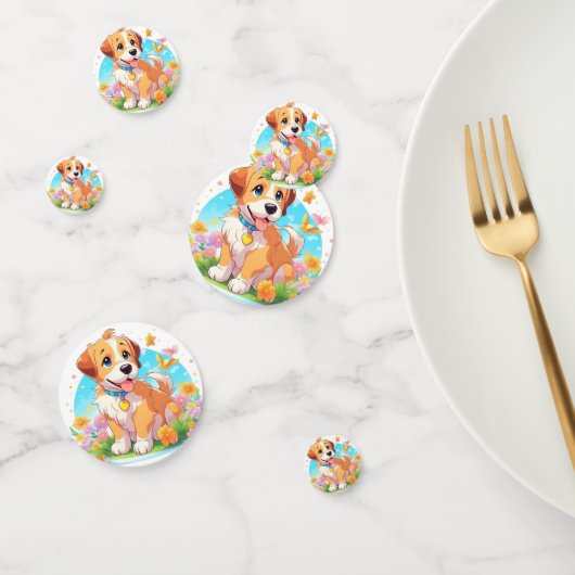 Confettis Joli chiot (Groupe)