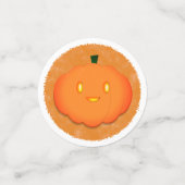 Confettis Joli Citrouille Halloween Baby shower d'aquarelle (Petit recto)