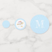 Confettis Joli éléphant Anniversaire Monogramme (Derrière)