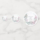 Confettis Joli Eucalyptus rose et vert (Devant)