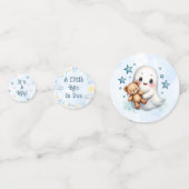 Confettis Joli Fantôme Halloween Baby shower de garçons à th (Devant)