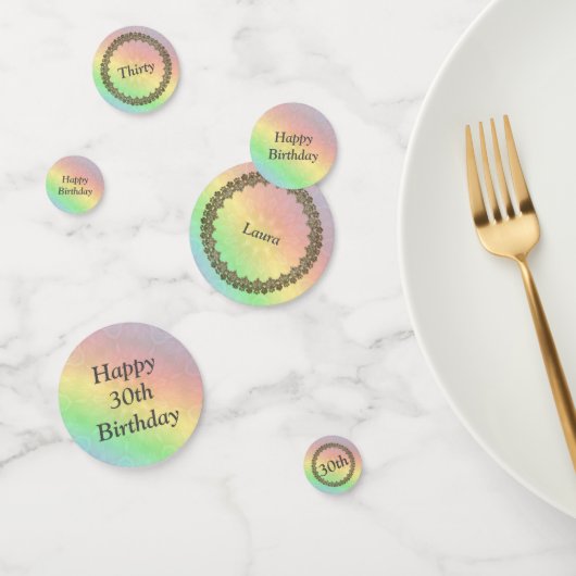 Confettis Joli Pastel Rainbow 30e anniversaire (Groupe)