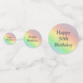 Confettis Joli Pastel Rainbow 50e anniversaire (Derrière)