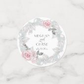 Confettis Joli rose Roses Mariage de couronne (Petit recto)