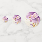 Confettis Joli violet or Floral (Derrière)