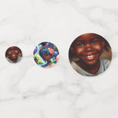 Confettis Jolie Fille d'Anime Noir avec Anniversaire Personn (Devant)