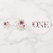 Confettis Jolie Florale Fille Premier Anniversaire (Devant)