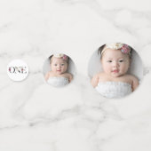 Confettis Jolie Florale Fille Premier Anniversaire (Derrière)