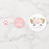 Confettis JOLIE KITTY Personnalisé Chat Anniversaire Photo (Derrière)