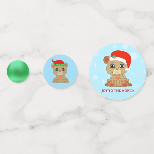 Confettis Jolie Ours En Teddy Noël (Devant)