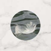 Confettis Jolie plume blanche (Petit recto)