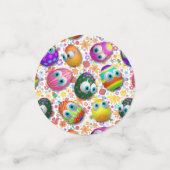 Confettis Jolis œufs de Pâques de dessin animé drôles (Petit recto)