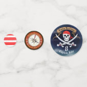 Confettis Jolly roger d'anniversaire Pirate (Devant)