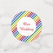 Confettis Jote LGBT Fier Arc-en-Ciel Mariage et Fleurs (Petit recto)