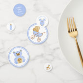 Confettis Jouets de transport rétro Bouteille Bleu Bébé Garç (Groupe)