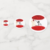 Confettis Joueur De Cricket Sur La Balle, (Devant)