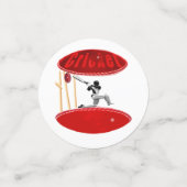 Confettis Joueur De Cricket Sur La Balle, (Petit recto)