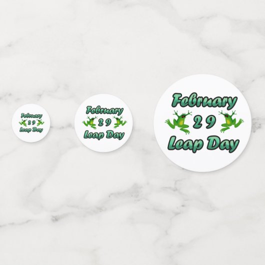 Confettis Jour du saut 29 février (Derrière)