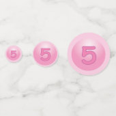 Confettis Joyeuse fille du 5e anniversaire (Devant)