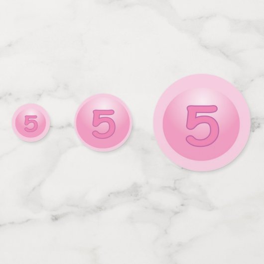 Confettis Joyeuse fille du 5e anniversaire (Devant)