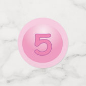 Confettis Joyeuse fille du 5e anniversaire (Petit recto)