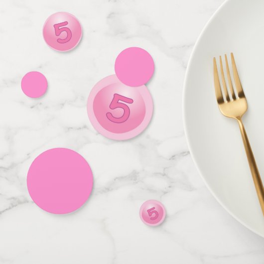 Confettis Joyeuse fille du 5e anniversaire (Groupe)