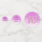 Confettis Joyeux 18e anniversaire Chic Falling Parties scint (Derrière)
