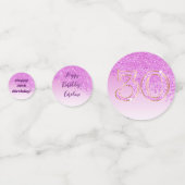 Confettis Joyeux 30e anniversaire Chic Falling Parties scint (Derrière)