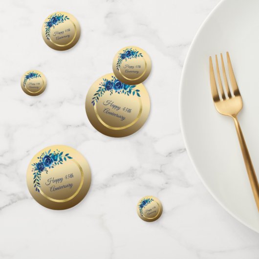 Confettis Joyeux 45e anniversaire (Groupe)