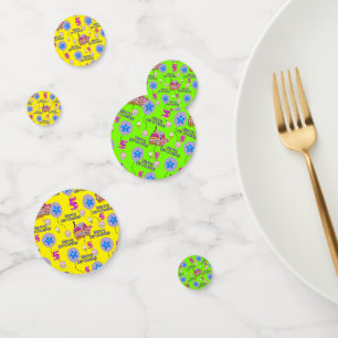 Confettis Joyeux 5e anniversaire Confetti, Jaune & Vert