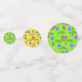 Confettis Joyeux 5e anniversaire Confetti, Jaune & Vert (Devant)
