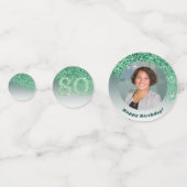 Confettis Joyeux 80e anniversaire Chic Falling Parties scint (Devant)