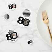 Confettis Joyeux 80ème anniversaire nom et photo papier conf (Groupe)