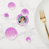 Confettis Joyeux 90e anniversaire Chic Falling Parties scint (Groupe)