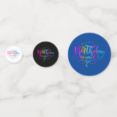 Confettis Joyeux anniversaire élégante typographie (Devant)