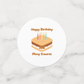 Confettis Joyeux Anniversaire Et Beaucoup De S'mores Table C (Petit recto)