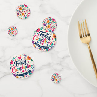 Confettis Joyeux Anniversaire Fleur Fiesta Anniversaire Espa