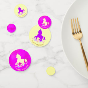 Confettis Joyeux Anniversaire Licorne