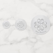 Confettis Joyeux anniversaire Lucky Silver Clover (Devant)