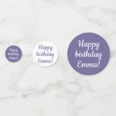 Confettis Joyeux anniversaire - Personnalisé Rouge & Blanc (Devant)