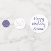 Confettis Joyeux anniversaire - Personnalisé Rouge & Blanc (Derrière)