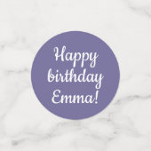 Confettis Joyeux anniversaire - Personnalisé Rouge & Blanc (Petit recto)