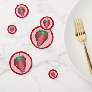 Confettis Joyeux Anniversaire Rose Red Sweet Fraise Berries