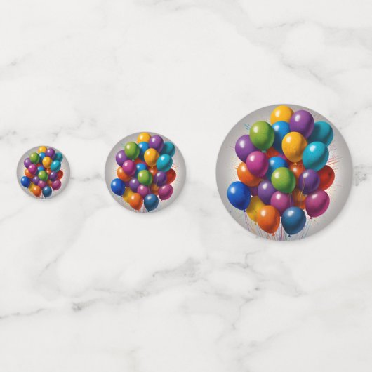 Confettis Joyeux Invitation d'anniversaire (Derrière)