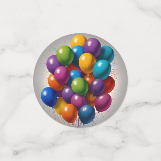 Confettis Joyeux Invitation d'anniversaire (Petit recto)